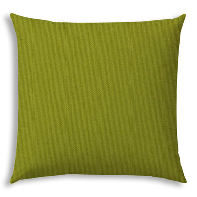 20" X 20" Kiwi Zippered Polyester Solid Color Throw Pillow Cover