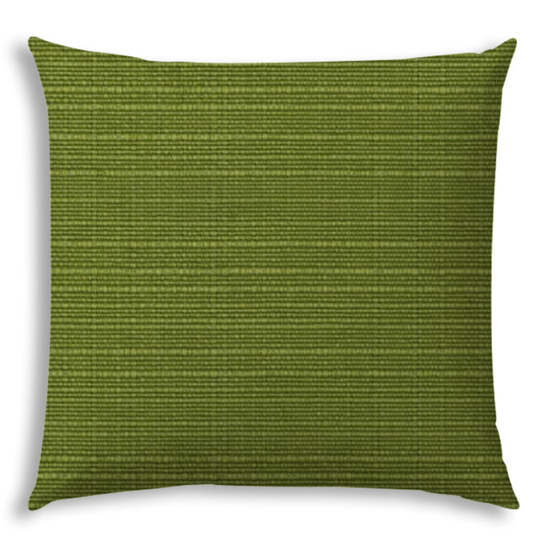 20" X 20" Kiwi Zippered Polyester Solid Color Throw Pillow Cover