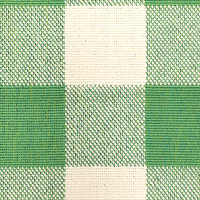 4' x 6' Green and Ivory Geometric Stain Resistant Indoor Outdoor Area Rug
