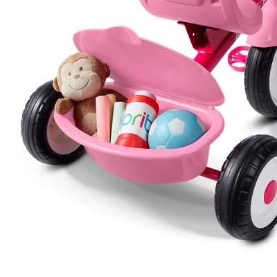 Radio Flyer, 4-In-1 Stroll 'N Trike with Activity Tray, Pink & Gray