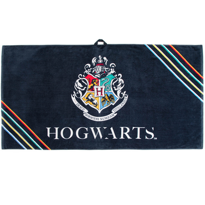Harry Potter 'Hogwarts Novelty' 100% Cotton Bath Towel with Hanging Loop, 30" X 58"