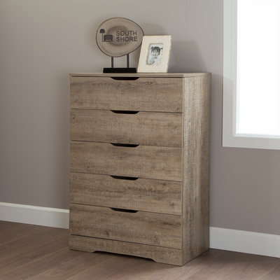 South Shore Holland 5-Drawer Chest, Weathered Oak