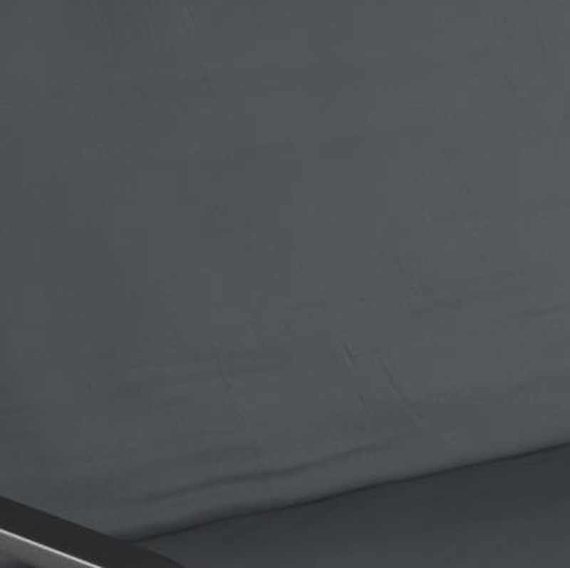Metal Arm Futon, Black Metal Frame with Grey Mattress