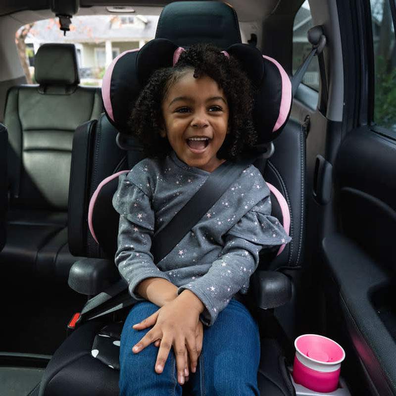 Disney Baby Pronto Belt-Positioning Booster Car Seat, Peeking Minnie
