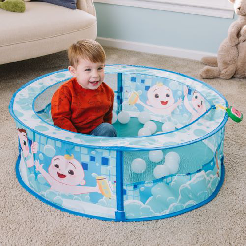 Cocomelon Bath Time Sing along Play Center - Pop up Ball Pit Tent for Kids with 20 Bonus Play Balls and Music, Ages 3+