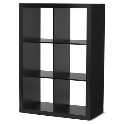 6-Cube Storage Organizer, Solid Black