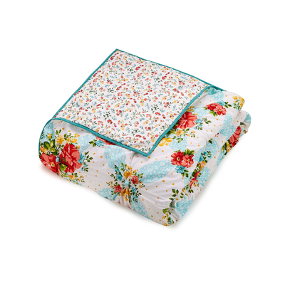 The Pioneer Woman Vintage Floral Quilt, Full/Queen, White