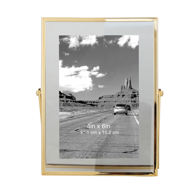 Better Homes & Gardens 5X7 Brushed Bronze Floating Photo Frame with Metal Easel
