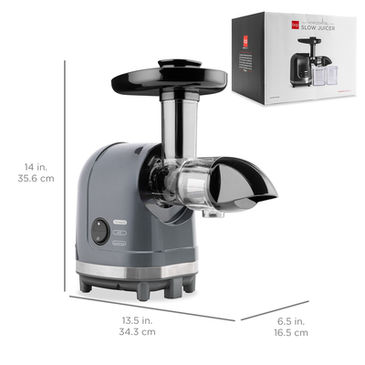 Best Choice Products 150W Horizontal Slow Masticating Juicer, Cold Press Extractor W/ Lock, Reverse Mode, Quiet Motor