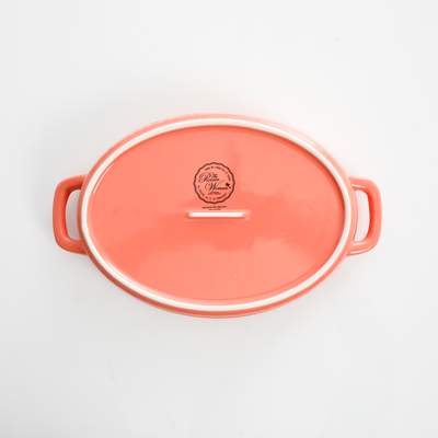Sweet Rose 2-Piece Ceramic Oval Baker Set, Assorted Colors