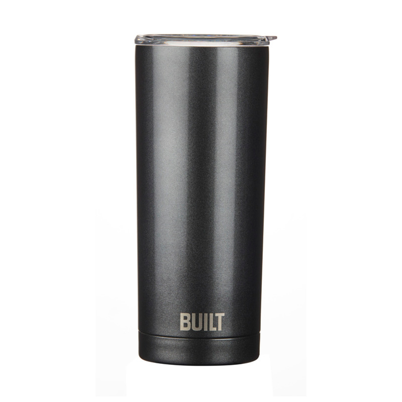 Built 20-Ounce Double-Wall Stainless Steel Tumbler in Jet Black