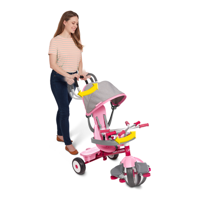 Radio Flyer, 4-In-1 Stroll 'N Trike with Activity Tray, Pink & Gray