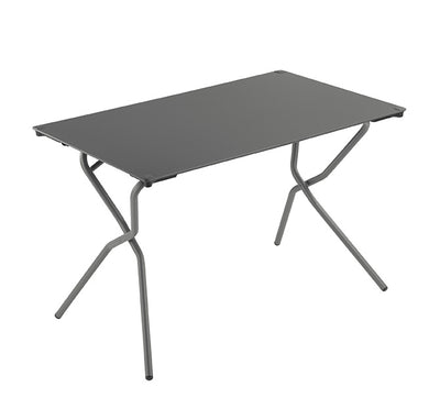 Rectangular Folding Table 43.4" X 26.8" Titane Steel Frame Volcanic Finish Table Top