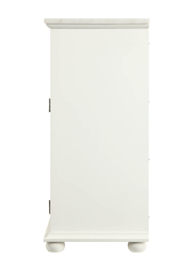 16" X 13" X 30" White Alluring Cabinet