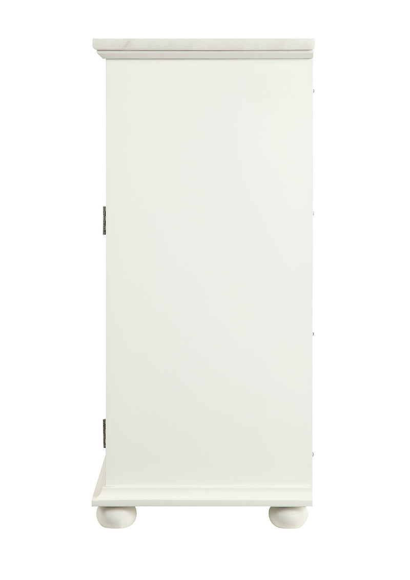 16" X 13" X 30" White Alluring Cabinet