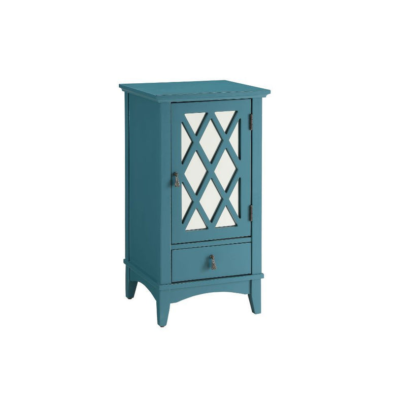 Pop of Color Teal Accent Cabinet