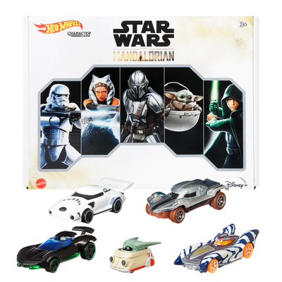 ​Hot Wheels Star Wars the Mandalorian Character Car 5-Pack, 5 Cars Based on Characters of the Series, Gift for Collectors & Kids 4 Years & Up