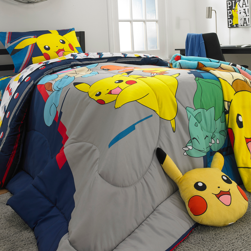 Pokemon Kids Pikachu Bedding Plush Cuddle and Decorative Pillow Buddy